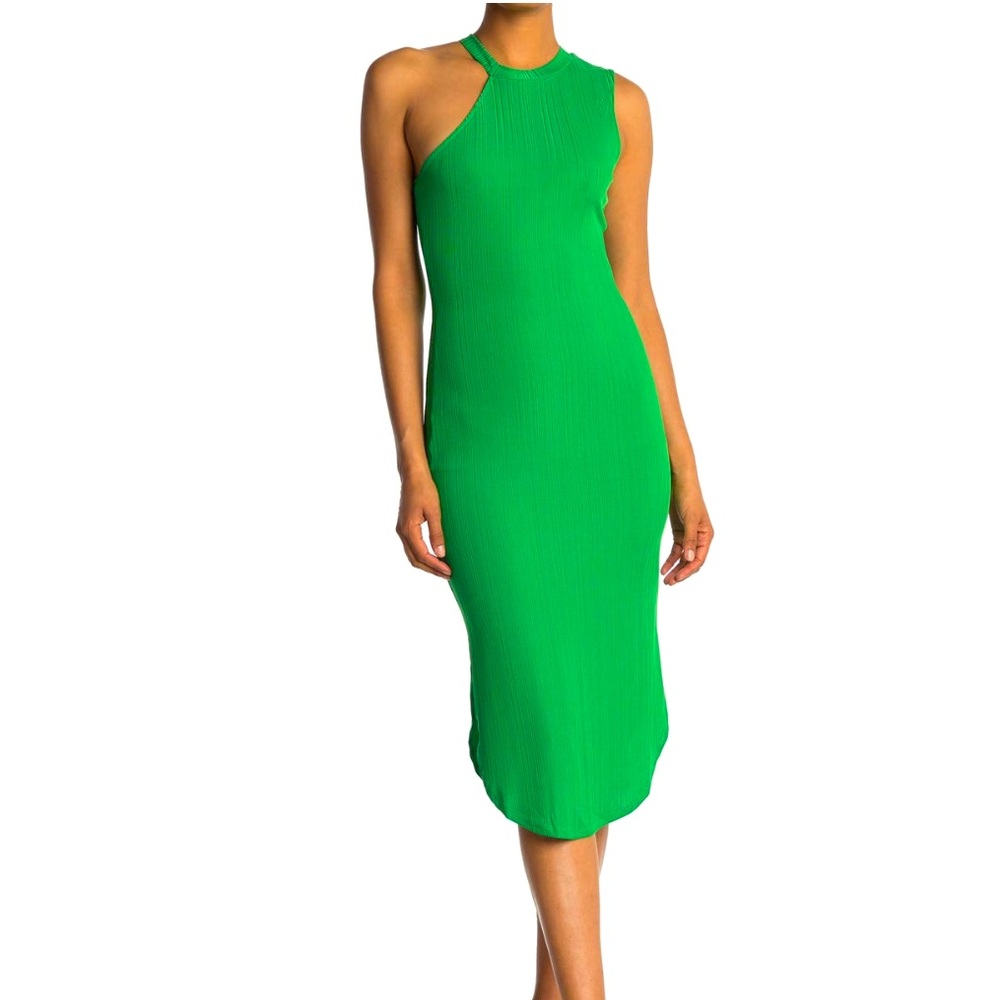 NSR vibrant green asymmetrical dress ✅💚💚